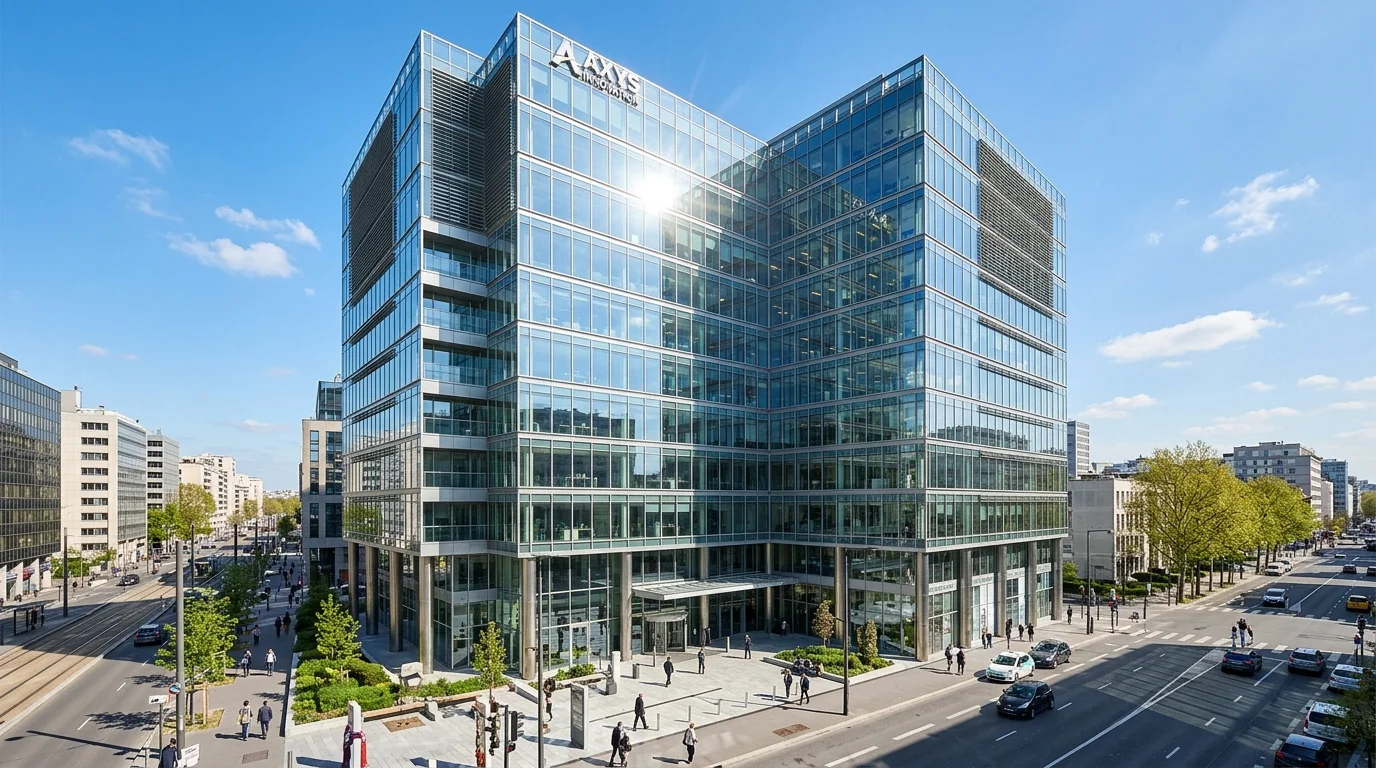 Immeuble d'entreprise avec façade très vitrés exposé au soleil