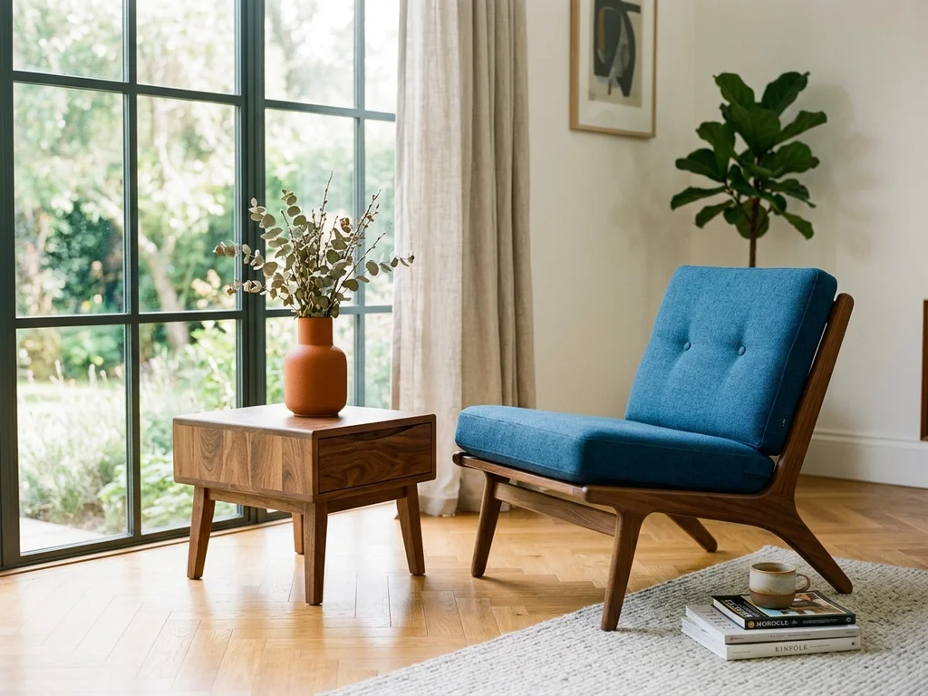Salon ensoleillé avec parquet et mobilier protégés de la décoloration par un film solaire.